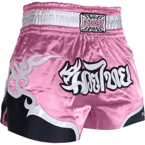 Fluory Muay Thai Short Kickboks Broek Tribal Roze MTSF53 maat XXL