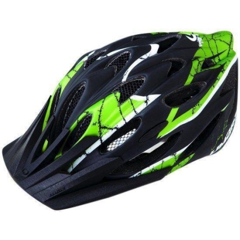 MTB Fietshelm mat zwart & groen - Limar 757 - Maat L - 55-61 cm