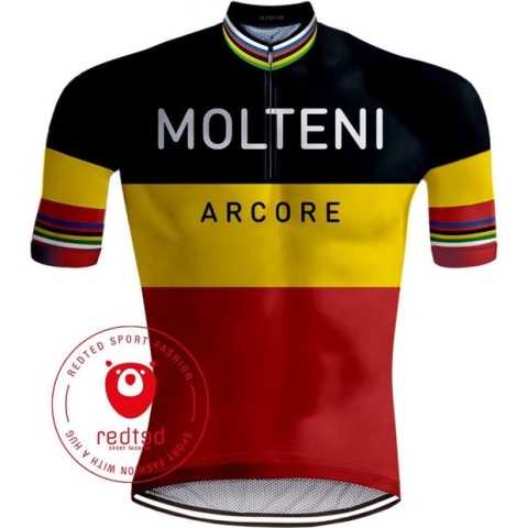 Retro Wielershirt Belgische Kampioenstrui Molteni - REDTED (XXL)
