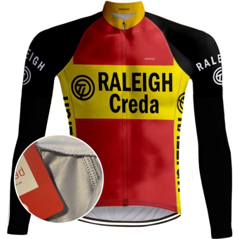 Retro Wielershirt Lange Mouwen TI-Raleigh Rood - REDTED (5XL)