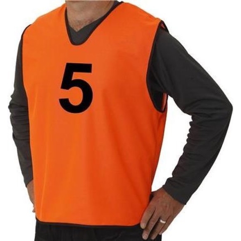 Set Overgooiers met Nummers Oranje Maat M