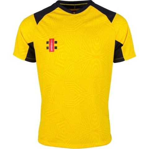Gray-Nicolls Cricket SHIRT PRO T20 S/S YW/BK M Medium - Yellow / Black