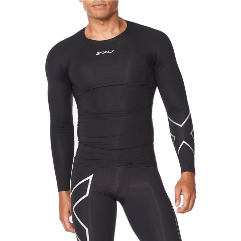 2xu Compressieshirt Core Heren Nylon/lycra Zwart Maat S