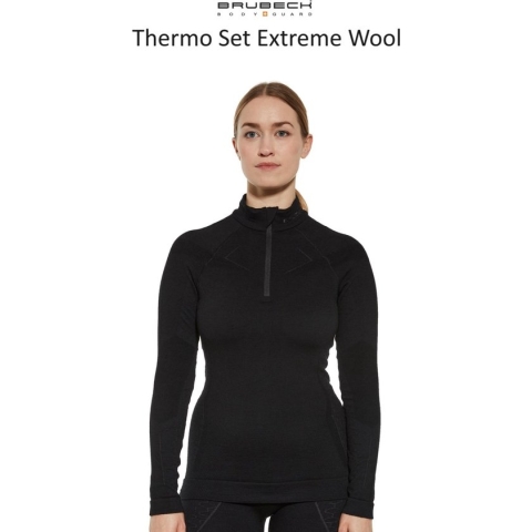 Brubeck Dames Thermo Set - Extreme Merino Wol - Zwart L