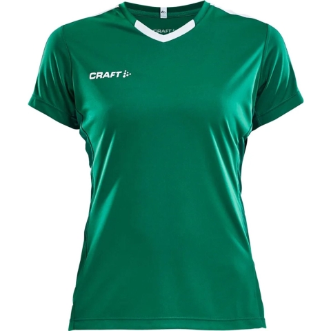 Craft Progress Contrast Shirt Korte Mouw Dames - Groen / Wit | Maat: XL