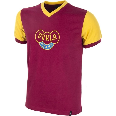 COPA - Dukla Prague 1960's Retro Voetbal Shirt - L - Rood