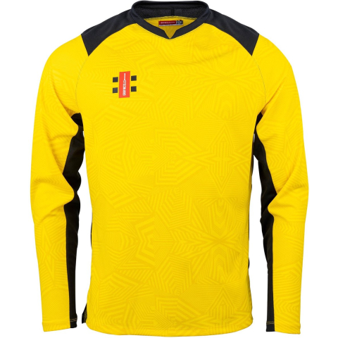 Gray-Nicolls Cricket SHIRT PRO T20 L/S YW/BK M Medium - Yellow / Black