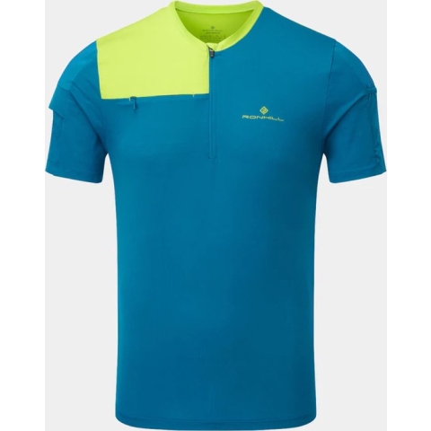 Ronhill Men's Tech Ultra 1/2 Zip Tee - Sportshirt - Blauw - Heren