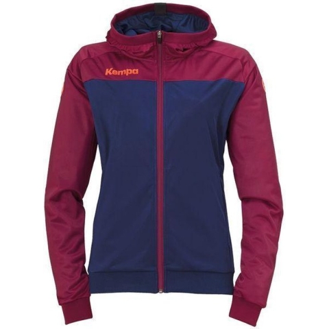 Kempa Prime Multi Jacket Dames Diep Blauw-Donker Rood Maat 2XL