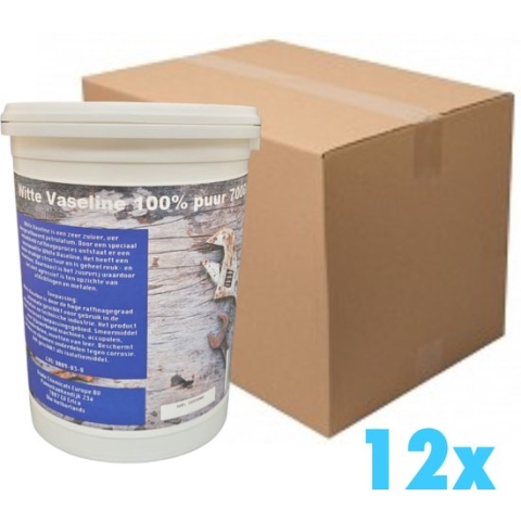 Witte Vaseline - Petrolatum - Beste Kwaliteit - CAS: 8009-03-8 - 12x 700 gram