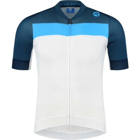 Rogelli Prime Fietsshirt - Korte Mouwen - Heren - Wit, Blauw - Maat M