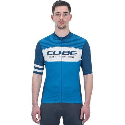 Cube Blackline Cmpt Jersey Met Korte Mouwen Blauw L Man
