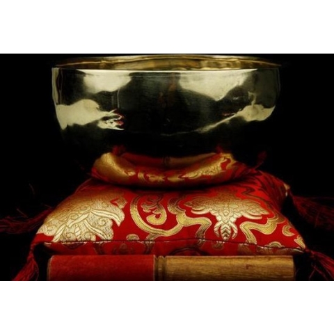 Klankschaal Shanti goudkleurig - 16-20 cm - 750-900 g - S