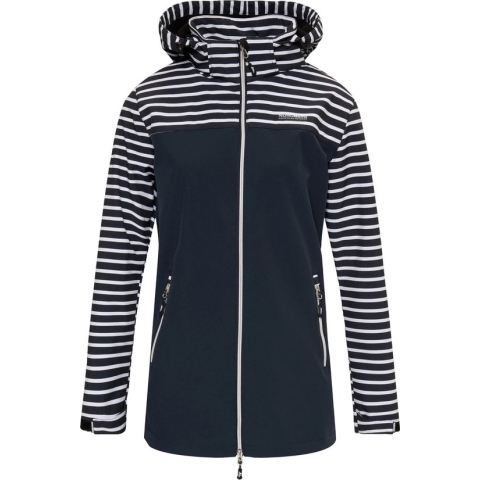 Nordberg Maddy - Softshell Outdoor Zomerjas Dames - Navy Stripe - Maat M