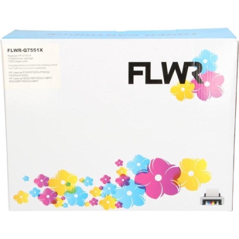 FLWR - Toner / 51X / Zwart - Geschikt voor HP
