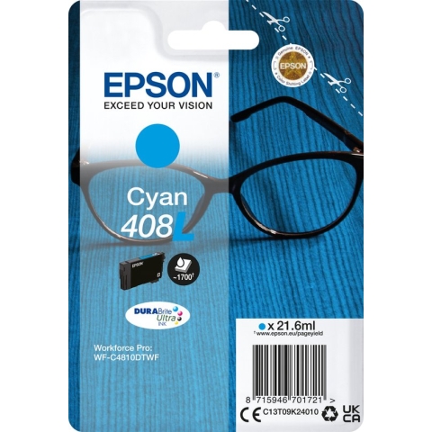 Original Ink Cartridge Epson 408L Cyan