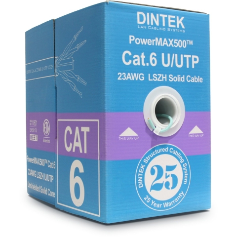 DINTEK - 305m kabel - CAT6 - U/UTP LSZH - Dca - blauw - 1101-04049