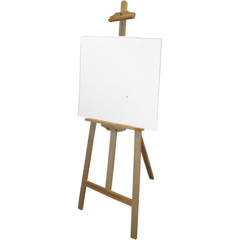 Benson houten schildersezel 140 cm met 2x canvas doeken 40 x 40 cm