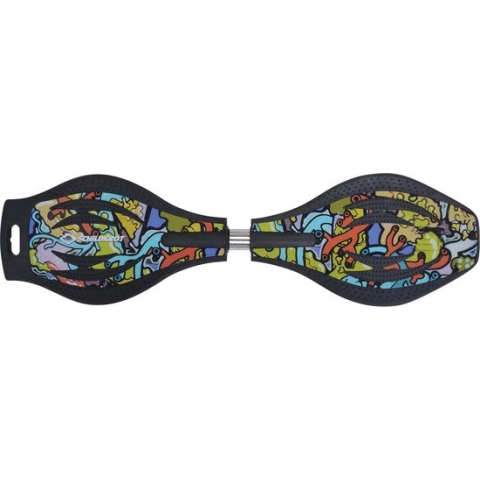 Schildkröt Funsports Waveboard Good Vibes Graffiti 86 X 22 Cm Zwart