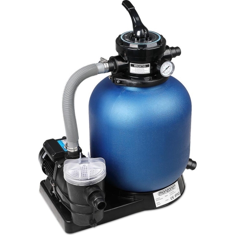 Monzana Zandfiltersysteem - 11m³ Voorfilter 7-weg 11.000 l/u - Blauw