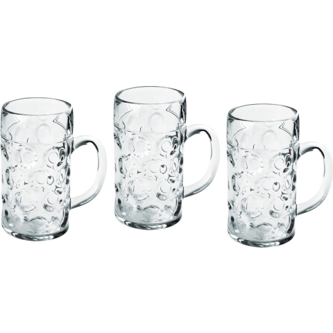 10x Bierpullen/bierglazen 1.3 liter/130 cl /1300 ml van onbreekbaar kunststof - 1.3 liter pullen - Bierfeest/Oktoberfest pul - Bierpul glazen