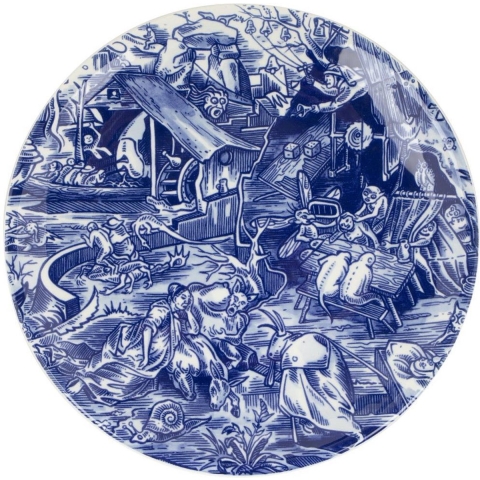 ROYAL DELFT Schiffmacher Tribute to Jeroen Bosch sierbord - 24 cm