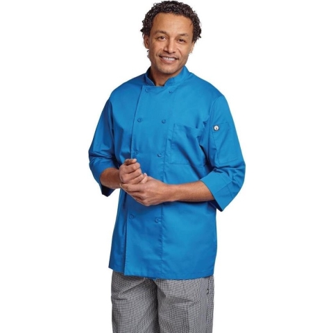 Chef Works Koksbuis Unisex Blauw | 3/4 Mouw - Maat S