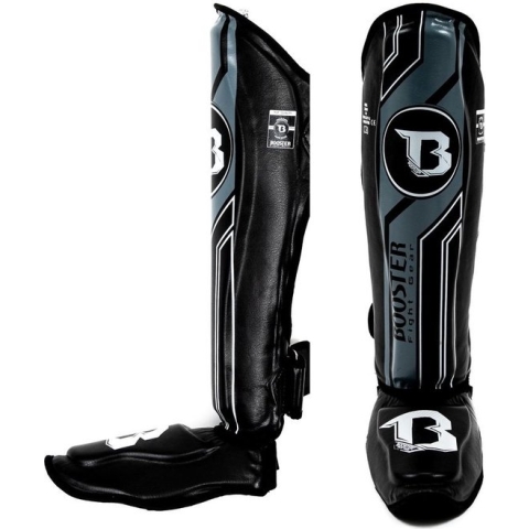 Booster Fightgear scheenbeschermers - BSG V9 BLACK/GREY - L
