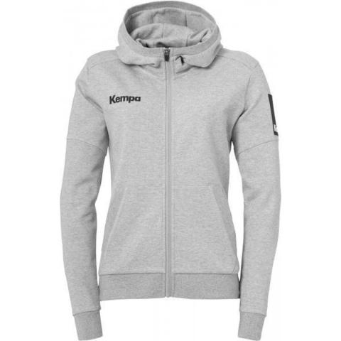 Kempa Status Hood Jacket Dames - sportvest - grijs - maat L