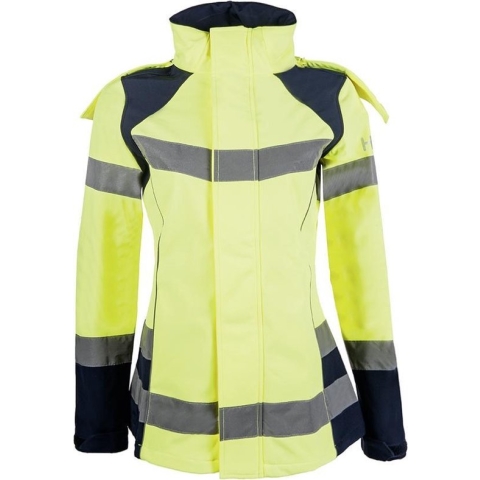 HKM Softshell jas - Safety - neongeel/zilver - maat XS