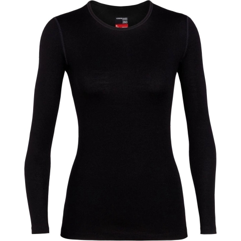 Icebreaker - Tech Crewe - Longsleeve - black - dames - maat xs