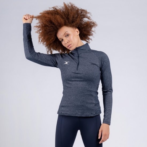 Gilbert Netball Pro Synergie Warm Up Top - W 20 - Dark Navy