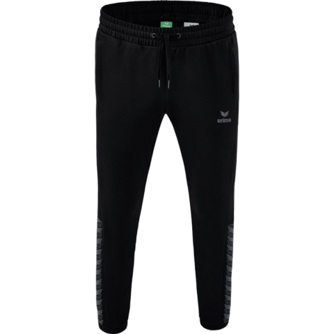 Erima Essential Team Sweatbroek Kinderen - Zwart / Slate Grey | Maat: 128