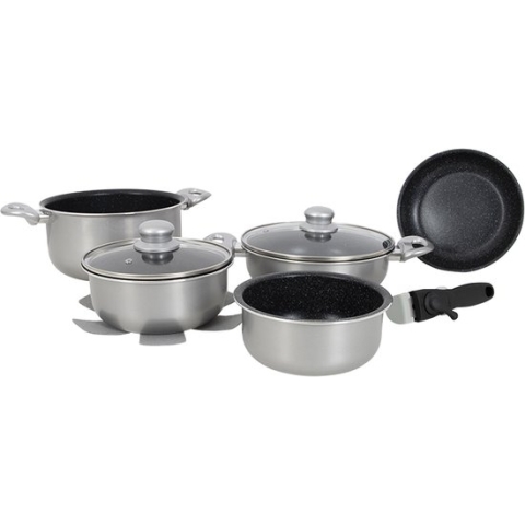Gimex Pannenset - Inductie - Zilver - 8-Delig