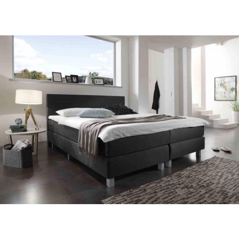 Boxspring Bravo - 180x200 cm - Luxe Pocketvering - Stof Zwart