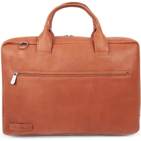 Plevier Lloyd laptoptas 17.3 inch cognac.