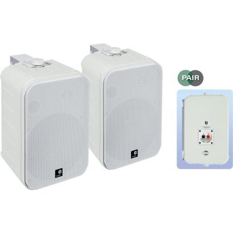 E-Audio B419 6.5" 2-weg luidsprekers met ophangbeugel 200W 8 Ohm - Set van 2 - Wit