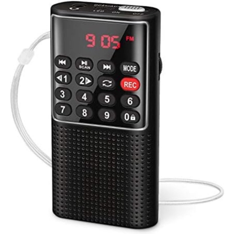 Radio Op Batterijen - Draagbare Radio - Zwart