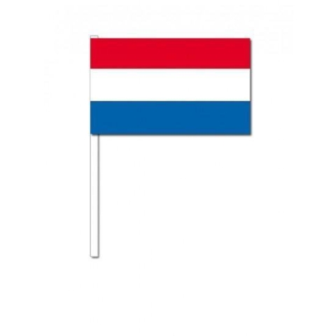 100x Nederlandse zwaaivlaggetjes 12 x 24 cm