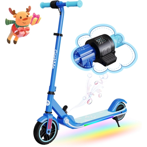 Geekme Elektrische step kinderen - Verlichting - 16 km/u - max 50 kg - Bluetooth - Blauw