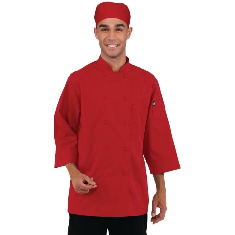 Chef Works Koksbuis Unisex Rood | 3/4 Mouw - Maat M