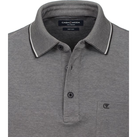 Casa Moda - Polo Donkergrijs - Regular-fit - Heren Poloshirt Maat XL