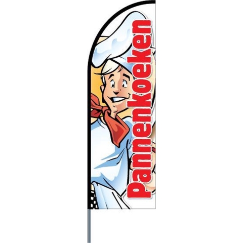 Beachflag - Pannenkoeken - Beachflag inclusief mast - Horecavlaggen.nl