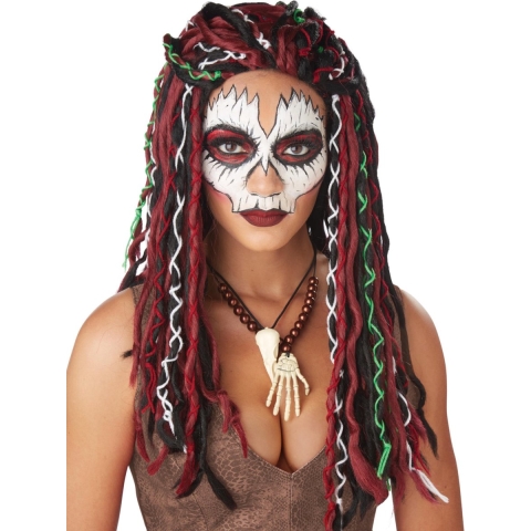 CALIFORNIA COSTUMES - Voodoo priester pruik voor vrouwen