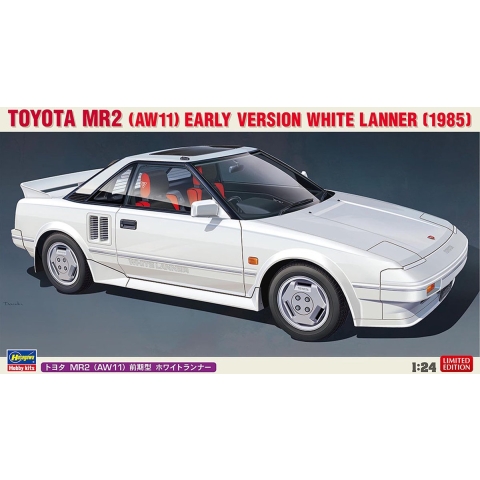 1:24 Hasegawa 20656 Toyota MR2 (AW11) Early Version White Lanner 1985 Plastic Modelbouwpakket
