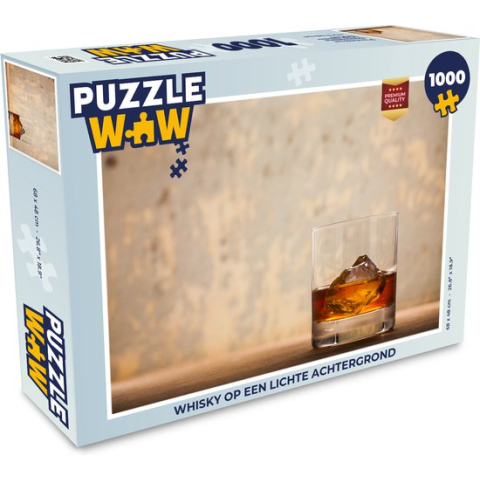 Puzzel Whisky op een lichte achtergrond - Legpuzzel - Puzzel 1000 stukjes volwassenen