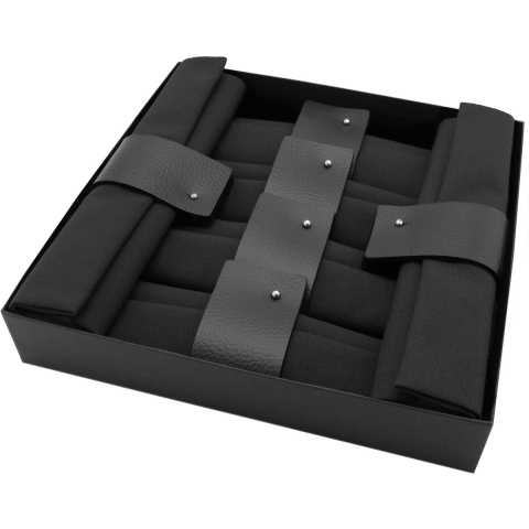 NOOBLU Gift Set MANCHET & LINNEN - zwart - 6 servet sets