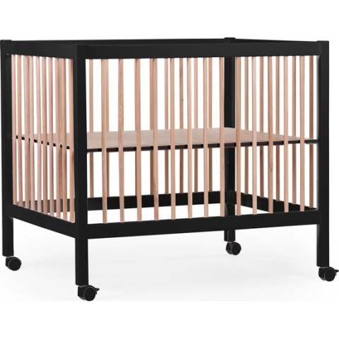 Childhome Park 97 - Box met wieltjes - 95x75 Cm - Hout – Zwart/naturel