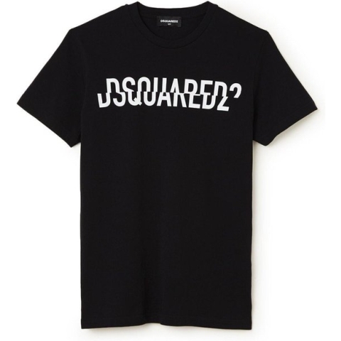 Dsquared2 T-shirt met logoprint - Zwart - Maat 140