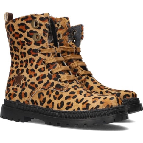 Bikerboots | Meisjes | Brown Panter | Leer | Shoesme | Maat 26